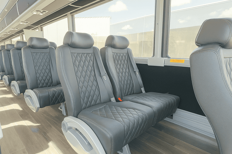 interior of Charter Bus Rental Leander charter bus